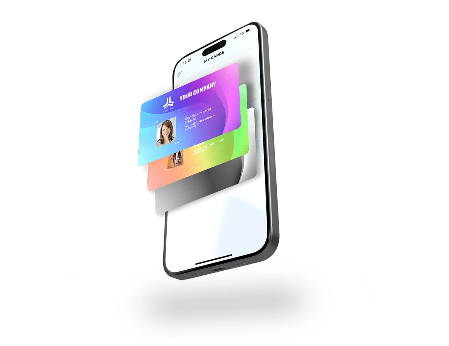 smartphone with customized virtual badges